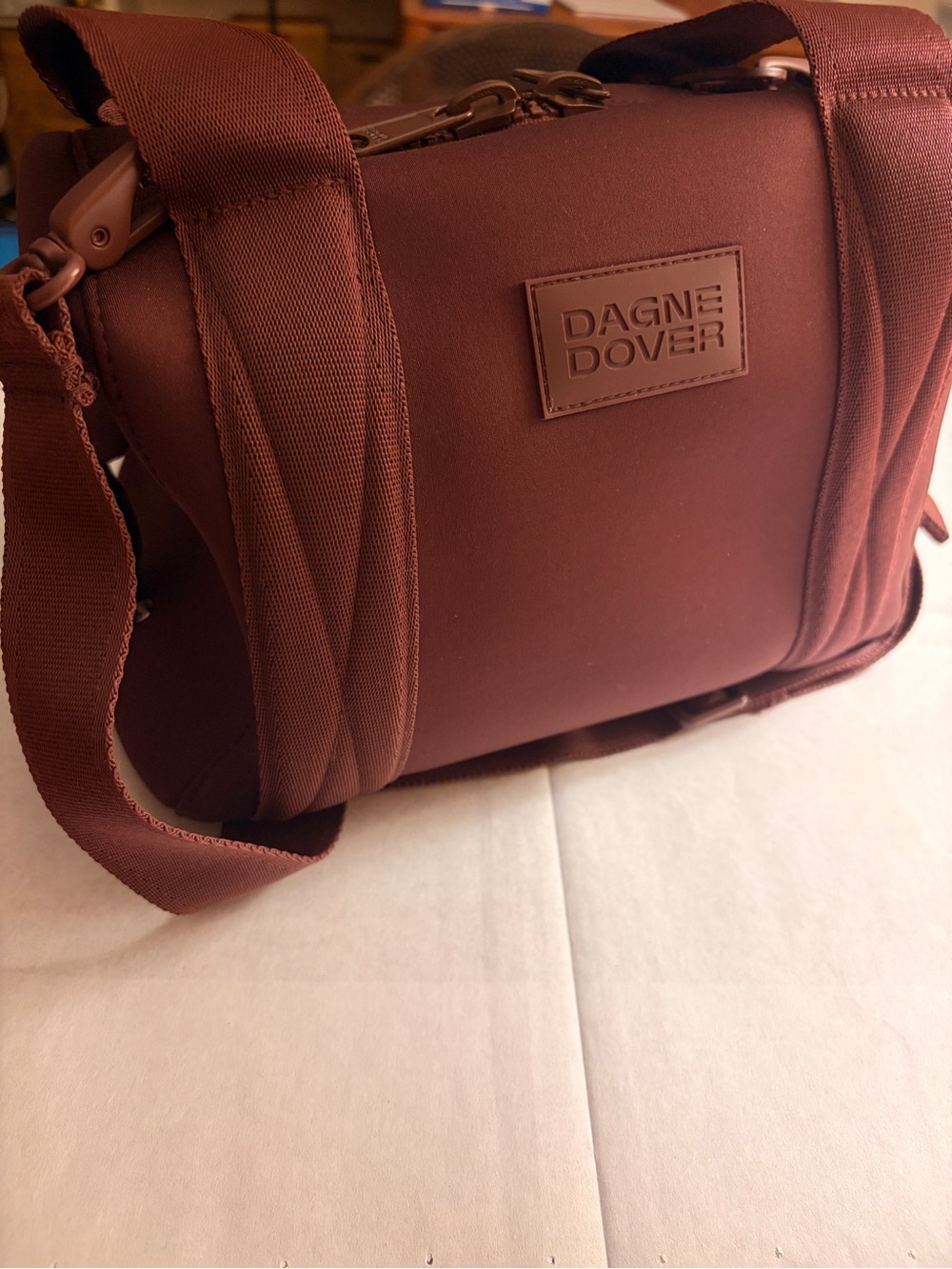 Dagne Dover Small Crossbody Bag in Rust